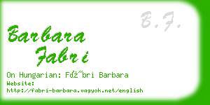 barbara fabri business card